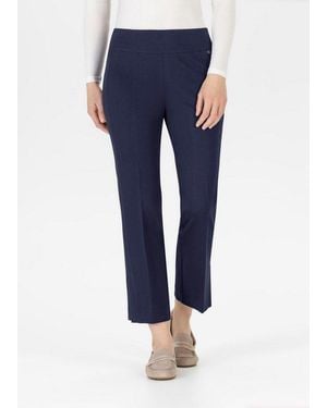 SteHmann 7/8-Hose Ina Straight Fit, Mit Seitlichen Schlitzen - Blau