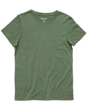 Devold Kurzarmshirt Classic Tee Woman Merinoshirt - Grün