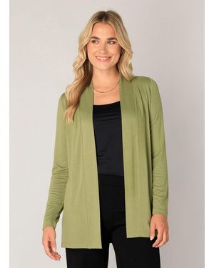 Base London Strickjacke Yayla In elastischem Feinstrick - Grün