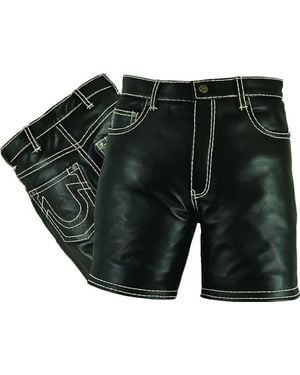 Fuente Leather Wears Lederhose Herren Ledershorts, Schwarz, Lederhose 5 Pocket Lederjeans