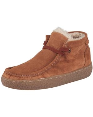 Verbenas Britten Fur Serraje Winterboots Schnürboots, Stiefelette, Casual-Boots Mit Schnürung - Braun