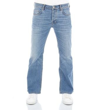 LTB Bootcut-Jeans Herren Jeanshose Timor Boot Cut Denim Hose Mit Stretch - Blau