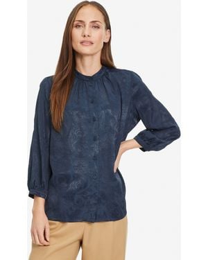 Tamaris Blusentop mit Paisely Muster - Blau