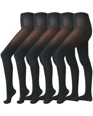 Next Strumpfhose Blickdichte 80 Denier Basic-Strumpfhose, 5Er-Pack (5 St) - Schwarz