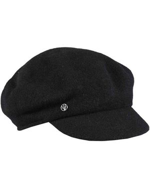 LOEVENICH Strickmütze Wollschirmmütze - Schwarz
