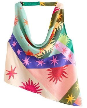 Next Neckholdertop Neckholder-Oberteil Mit Wasserfallkragen (1-Tlg) - Pink