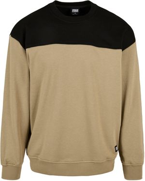 Urban Classics Rundhalspullover Upper Block Crewneck (1-tlg) - Schwarz