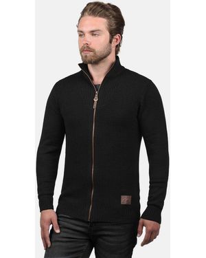Solid Strickjacke Sdtristian Cardigan Mit Reißverschluss - Schwarz