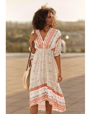 WITT Etuikleid Kleid Kurzarm - Braun