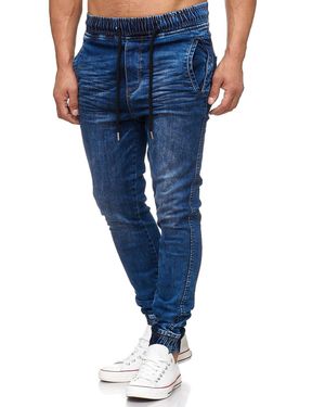 Tazzio Straight-Jeans 17504 Sweat Hose im Jogger-Stil - Blau