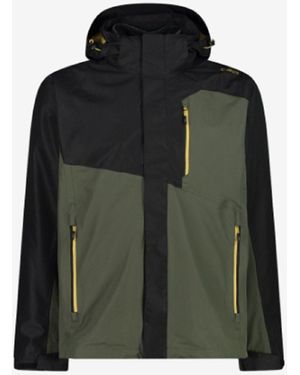 CMP Funktionsjacke Man Jacket Zip Hood Doppeljacke Wanderjacke 31Z1587D - Grün