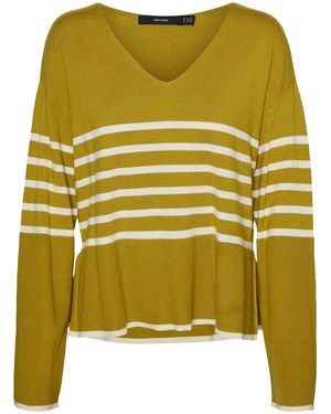 Vero Moda Strickpullover HAPPINESS (1-tlg) Plain/ohne Details - Gelb
