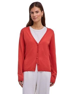 FALKE Strickjacke Cotton Knit Damen (1-Tlg) - Rot