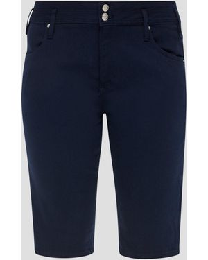 S.oliver Stoffhose Bermuda-Jeans / Mid Rise / Slim Leg - Blau