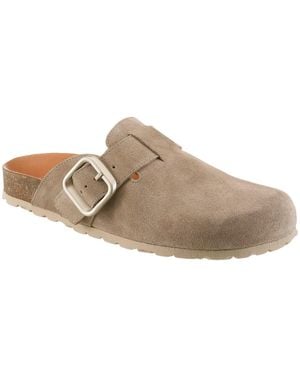 Verbenas Rio Serraje Clog Hausschuh, Sommerschuh, Schlupfschuh Mit Verstellbarer Schnalle - Schwarz