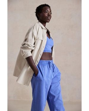 Buffalo Blusenshirt Loungeshirt Im Used-Look, Loungewear - Blau