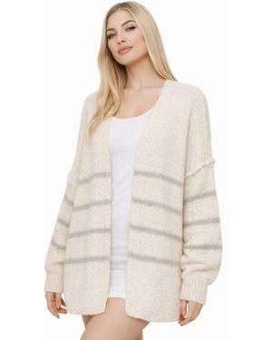 Worldclassca Cardigan Strickjacke Cardigan Open Front Pullover) - Weiß