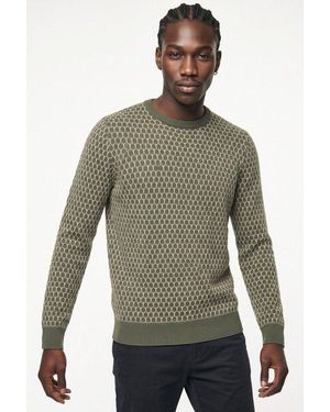 Blend Rundhalspullover Bhdong Crew Baumwolle, Regular Fit - Grün