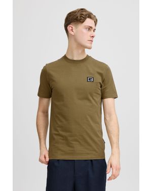 Casual Friday CFTHOR tee with logo badge modisches T-Shirt - Grün