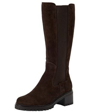 Tamaris Touch-It Aus Leder Blockabsatz 1-25600-47 Stiefel Touch-It - Schwarz