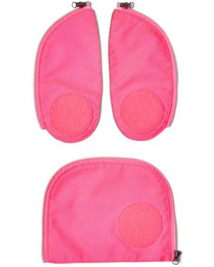 ergobag Schulranzen Fluo Zip Set (3-tlg), reflektierend - Pink