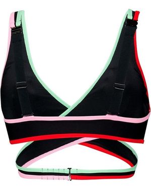 PUMA T-Shirt SWIM WOMEN CONTOUR PLUNGE TOP BLACK - Schwarz
