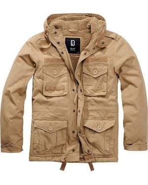 BRANDIT Kurzjacke M65 Urban Jacket Used-Look, Viele Taschen - Braun