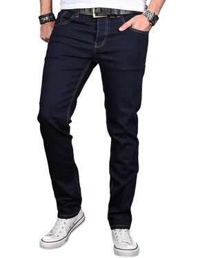 Alessandro Salvarini Straight-Jeans ASLuca Stretch mit Elasthan - Blau