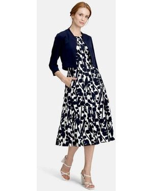 Vera Mont Sweatjacke Damen Figurbetont Nahtführung - Blau
