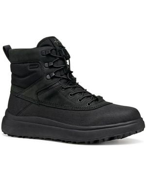 Geox U Granito + Grip B A Winterboots Snowboots, Schnürschuh Mit Warmfutter, Größenschablone Zum Download - Schwarz