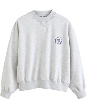 Self Strickpullover Leichtes Sweatshirt (1-tlg) - Weiß