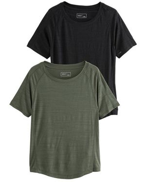 Next Trainingsshirt 2Er-Pack Mit Leichten Active Kurzarm-T-Shirts (2-Tlg) - Grün