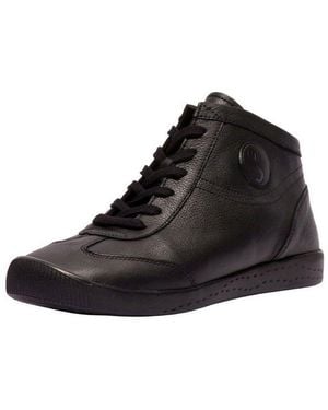 Softinos Sneaker Leder Sneaker - Schwarz