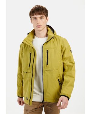 Camel Active Funktionsjacke mit abnehmbarer Kapuze Markenlabel - Grün