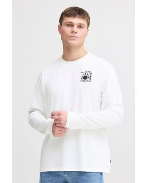 Solid SDODANI Stilvolles Langarmshirt - Weiß