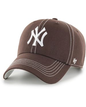 '47 ' Baseball ' Brand Cap MLB New York Yankees Contrast Stitch '47 CLEAN UP - Braun