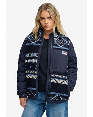 Superdry Fleecejacke Fleece Onion Quilt Hybrid Kunstfaser, Relaxed Fit - Blau