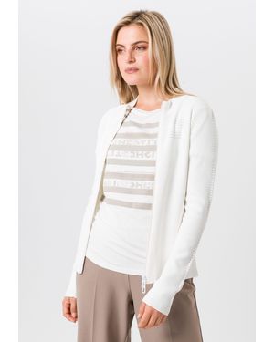 Tuzzi Strickjacke mit Reißverschluss - Weiß