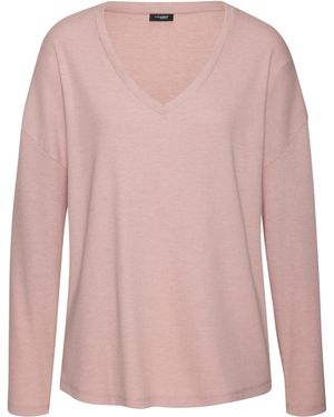 Vivance Dreams Langarmshirt in weicher Rippqualität - Pink
