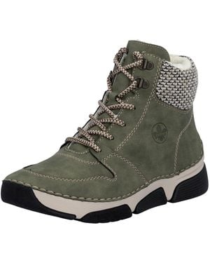 Rieker Winterboots, Schnürboots, Stiefelette Mit Praktischem Innenreißverschluss - Grün
