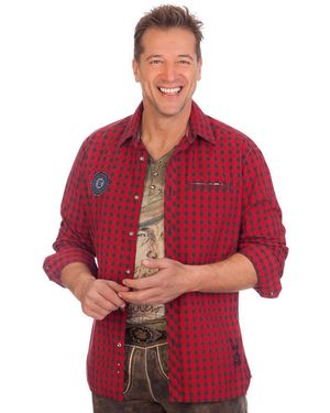 KRÜGER BUAM Trachtenhemd - Rot