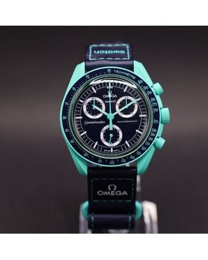 Swatch Chronograph Omega Bioceramic Moon Mission on Earth - Blau