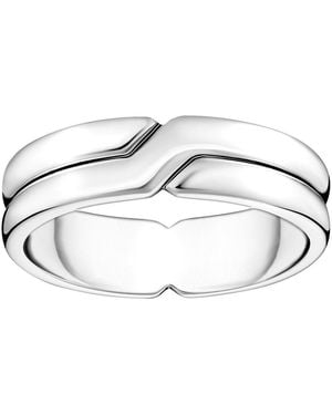 Thomas Sabo Fingerring Gekreuztes Silberring-Duo - Schwarz