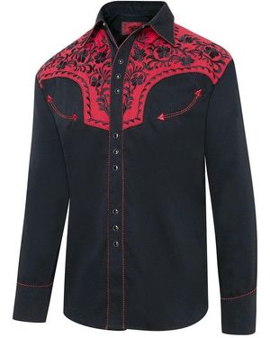 Stars & Stripes Langarmhemd Westernhemd Brooks - Blau