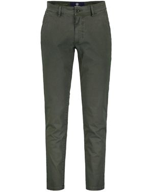 Lerros 5-Pocket-Jeans Basic Chino in Strukturqualität, SLIM FIT - Grün