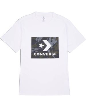 Converse T-Shirt STAR CHEVRON CAMO - Weiß