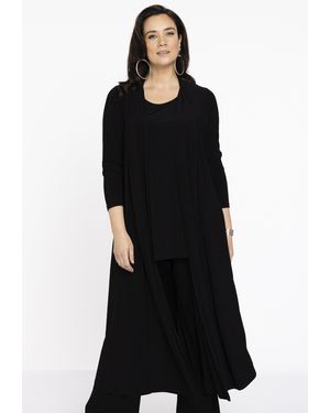 Yoek Cardigan Strickjacke Große Größen - Schwarz