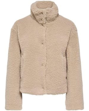 ONLY Plüschjacke Onltora Teddy Jacket Bf Otw Kunstfaser, Plüsch - Natur