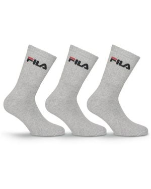 Fila Tennissocken Crew Tennis Full Terry Socks (3-Paar) Mit Verstärkten Belastungszonen - Schwarz