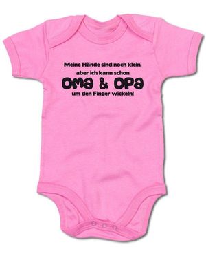 G-graphics Kurzarmbody Meine Hände sind klein - Pink